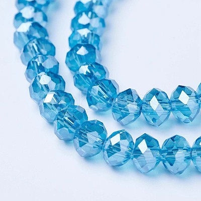 Electroplate Glass Beads Strands EGLA-A034-T1mm-A13-1