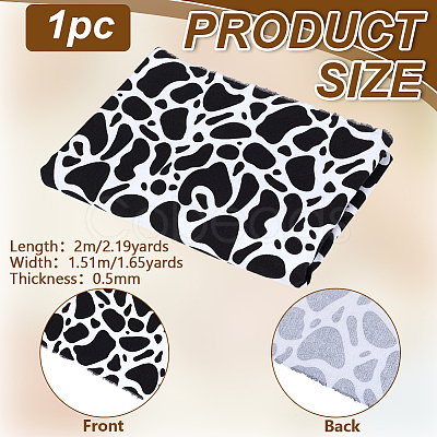 Cow Pattern Polycotton Fabric DIY-WH0504-693-1