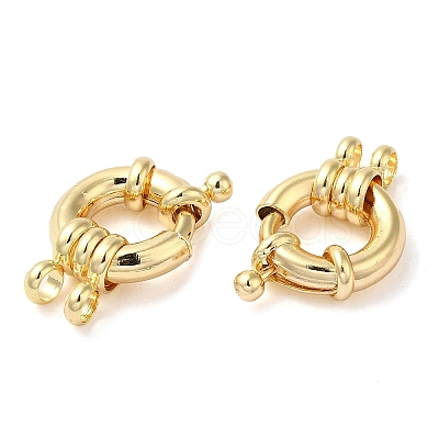 Brass Spring Ring Clasps KK-C028-04G-1