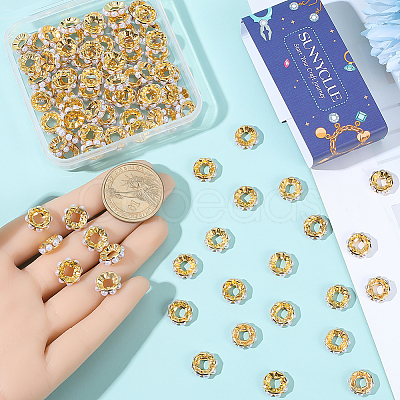 100pcs Alloy Spacer Beads FIND-SC0021-51G-1