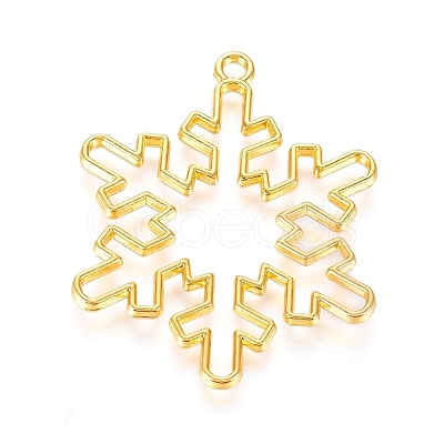 Alloy Open Back Bezel Pendants PALLOY-E564-42G-1
