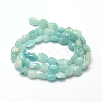 Natural Amazonite Nuggets Beads Strands G-J335-31-1