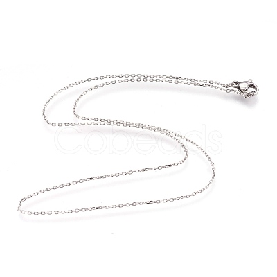 Non-Tarnish 304 Stainless Steel Cable Chain Necklaces NJEW-G313-16P-1