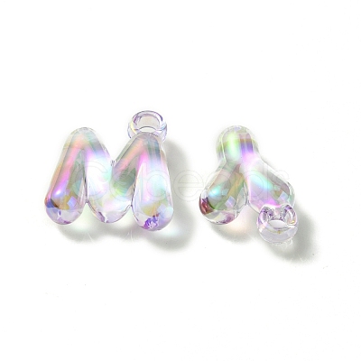 UV Plating Rainbow Iridescent Acrylic Pendants OACR-K003-007D-1
