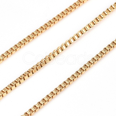 3.28 Feet 304 Stainless Steel Box Chains X-CHS-G011-10G-1