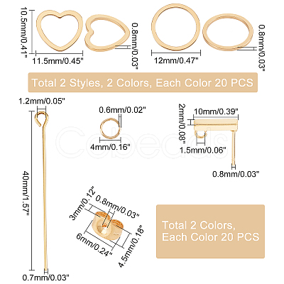 Unicraftale DIY Hollow Charm Drop Earring Making Kit DIY-UN0032-83-1