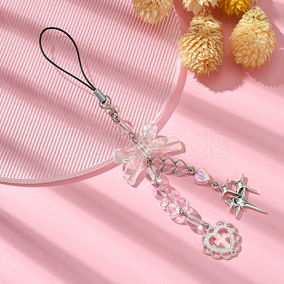 Acrylic Mobile Phone Straps HJEW-FZ00017-03-1