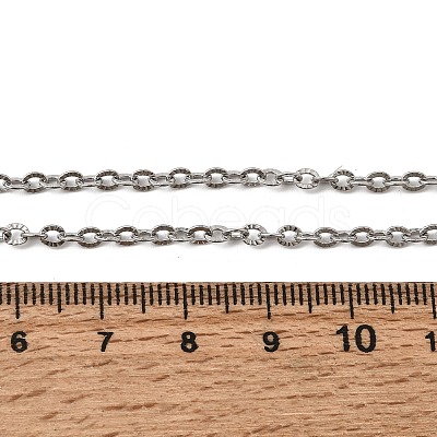 12Pcs 2.8MM 304 Stainless Steel Textured Cable Chain Necklaces for Men Women NJEW-H093-18P-01-1