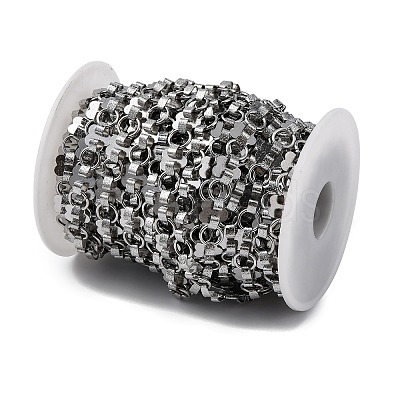 304 Stainless Steel Flower Link Chains CHS-B006-08P-01-1