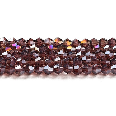 Transparent Electroplate Glass Beads Strands EGLA-A039-T6mm-B05-1