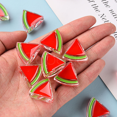 Transparent Enamel Acrylic Beads TACR-S155-001F-1