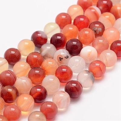 Natural Carnelian Bead Strands G-K153-B20-4mm-1