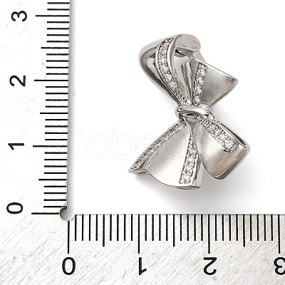 Brass Micro Pave Cubic Zirconia Pendant Bails KK-D378-16P-1