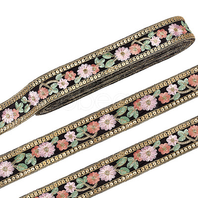 Ethnic Polyester Ribbon OCOR-WH0109-038B-1