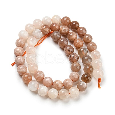 Natural Multi-Moonstone Beads Strands G-P503-8MM-04-1