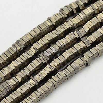 Hexagon Non-magnetic Synthetic Hematite Beads Strands G-D617-16A-1