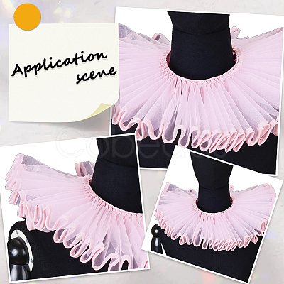 Detachable Lady's Gauze Fake Collar AJEW-WH20042-91C-1