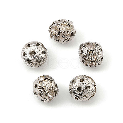 Brass Rhinestone Beads KK-U057-14P-1