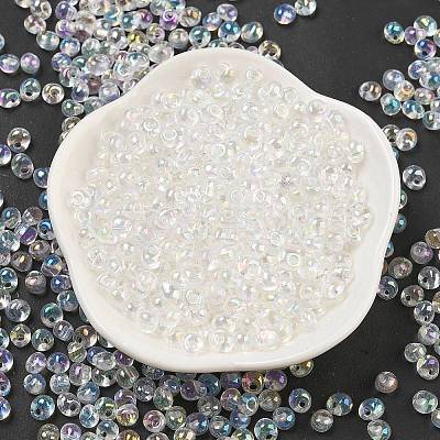 6/0 Inside Colours Fringe Glass Seed Beads SEED-A034-03K-1