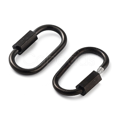PVD Vacuum Plating 304 Stainless Steel Screw Carabiner Lock Charms STAS-H107-04C-B-1