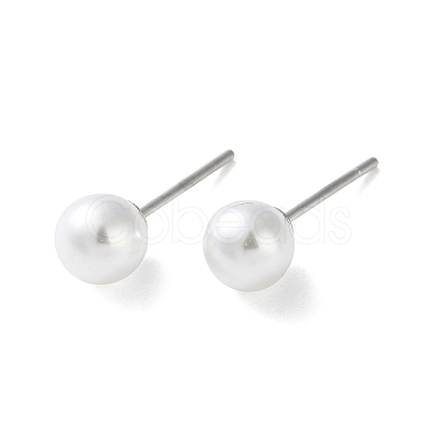 Imitation Pearl Stud Earrings EJEW-P296-21A-P-1