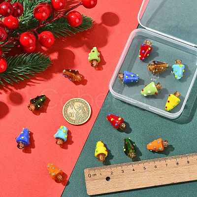 16Pcs 8 Colors Handmade Lampwork Bumpy Beads LAMP-FS0001-73-1