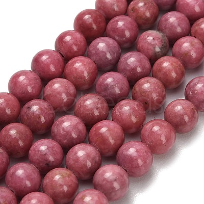 Natural Rhodonite Beads Strands G-F820-K06-8mm-1