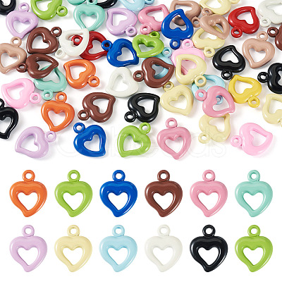 50Pcs Baking Paint Acrylic Pendants OACR-TA0004-83D-1