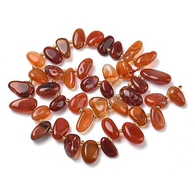 Natural Red Agate Beads Strands G-P604-A14-01-1