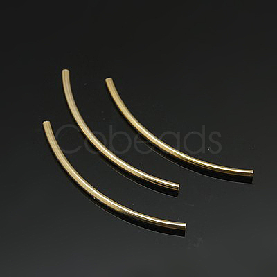 Yellow Gold Filled Curved Tube Beads X-KK-G150-31-1