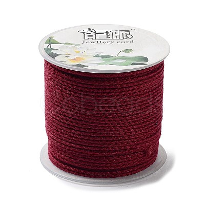 20M Polyester Braided Cord for Jewelry Making OCOR-G015-04A-26-1