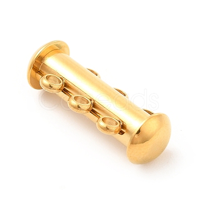 Ion Plating(IP) 304 Stainless Steel Slide Lock Clasps STAS-G071-50G-1