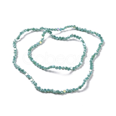 Electroplate Glass Beads Strands GLAA-E036-03-M-1