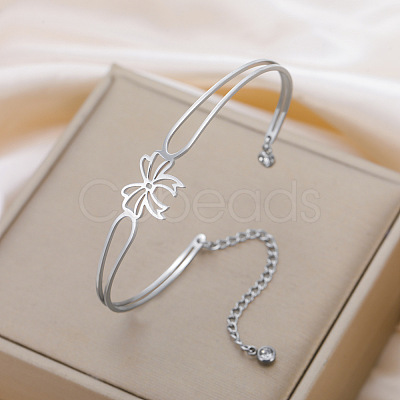 304 Stainless Steel Cuff Bangles for Women FS-WG13D36-01-1