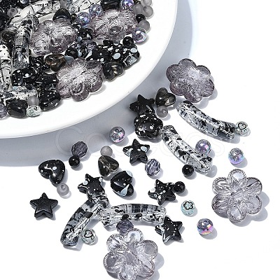 120Pcs 12 Styles Mixed Styles Acrylic Beads MACR-YW0003-05D-1