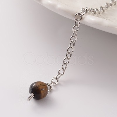 Platinum Tone Brass Tiger Eye Cone Hexagonal Pointed Dowsing Pendulums X-MAK-M015-01D-1