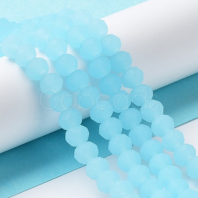 Imitation Jade Solid Color Glass Beads Strands EGLA-A034-J2mm-MD04-1