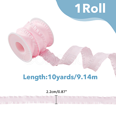 10 Yards Polyester Pleated Edged Ribbon for Clothing Decoration DIY-FI0001-13B-1