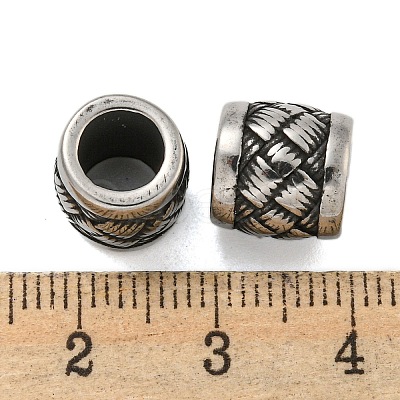 Column 304 Stainless Steel European Beads STAS-E214-10AS-07-1