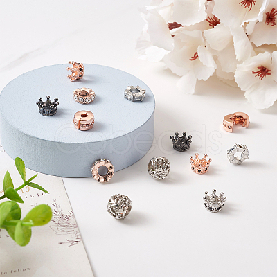 18Pcs 7 Style Alloy European Beads MPDL-MP0001-01-1