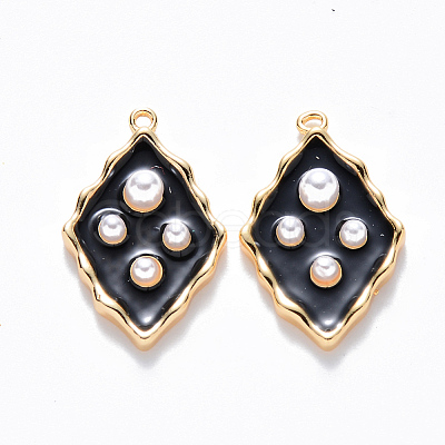 Brass Enamel Pendants KK-T049-055G-03-NF-1