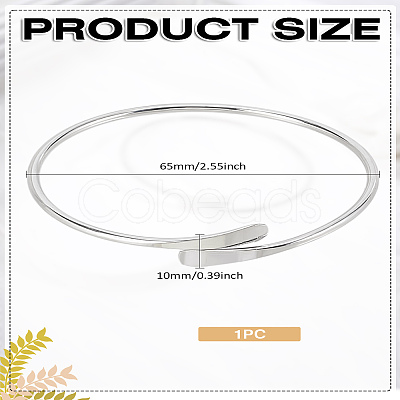 1Pc Alloy Plain Bangles for Women BJEW-LP0004-08P-1