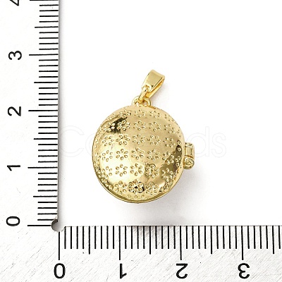 Brass Enamel Locket Pendants KK-F912-05B-G-1