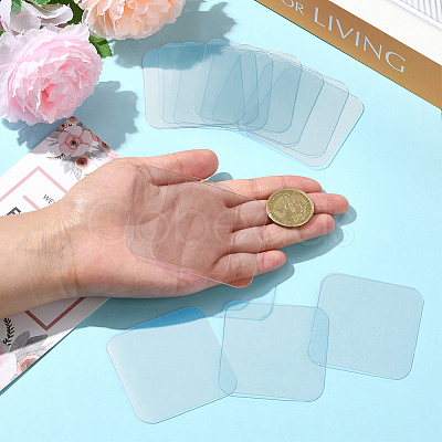 40Pcs Square Transparent Silicone Double-sided Tape DIY-SC0031-07-1