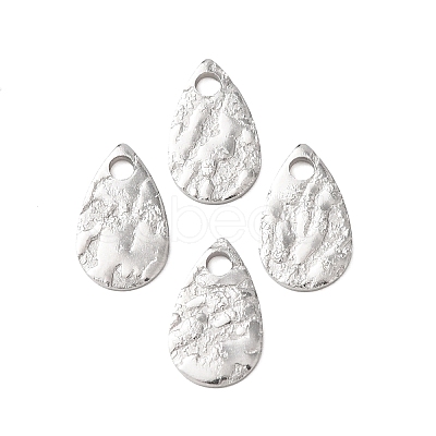 Hammered 304 Stainless Steel Pendants STAS-G385-03P-1