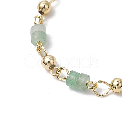 Brass Natural Mixed Stone Link Bracelets for Women BJEW-JB11683-1