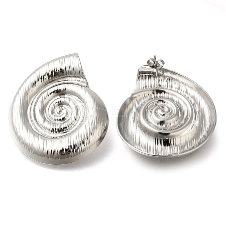 304 Stainless Steel Conch Stud Earrings EJEW-I312-10P-1