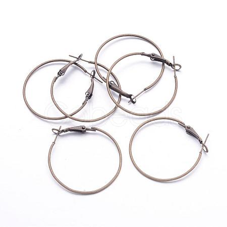 Antique Bronze Wine Glass Charm Ring Iron Hoop Earrings X-E220-NFAB-1
