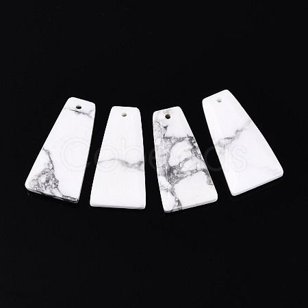 Natural Howlite Pendants G-Q601-10F-1