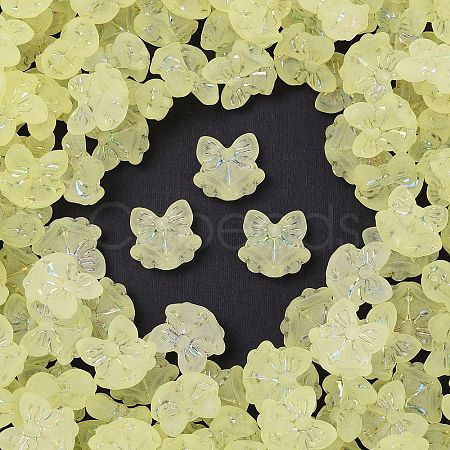 Frosted Transparent Acrylic Beads X1-OACR-P029-18B-03-1